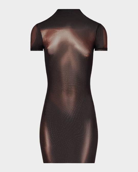 long sleeve mini black bodycon dress AGNES Black Bodycon Stretch Dress by RUDSAK main image 1