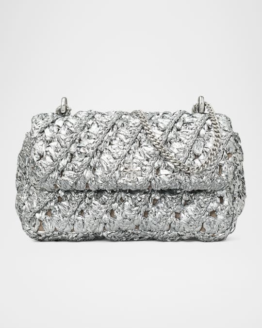 【Kira 】 Tory Burch Kira Metallic Crochet Mini Crossbody Bag | Neiman Marcus