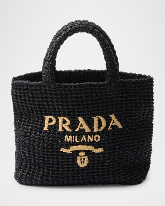 Prada Small Crochet Tote Bag | Neiman Marcus