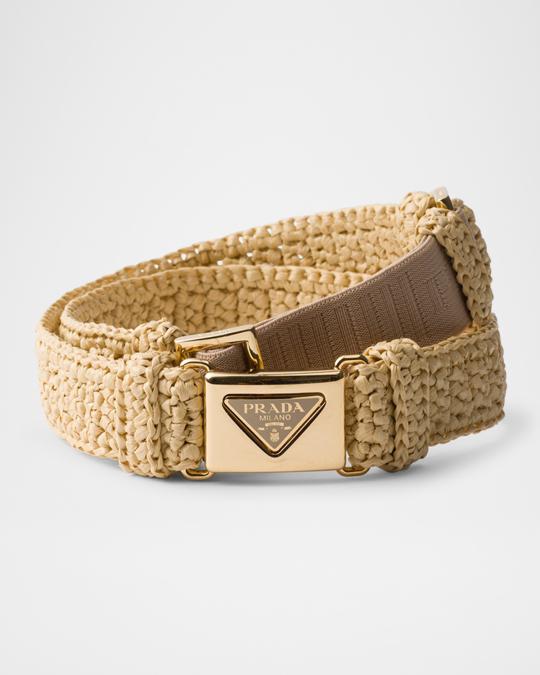 Prada Triangle Crochet Belt | Neiman Marcus