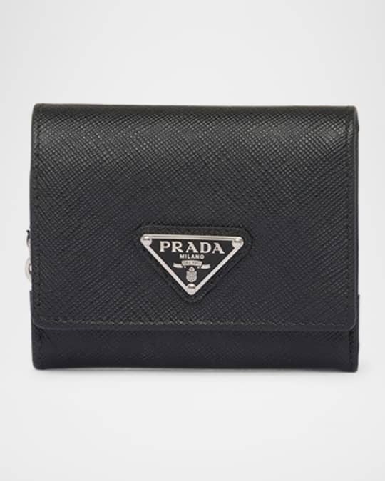 Prada Small Saffiano Leather Trifold Wallet | Neiman Marcus