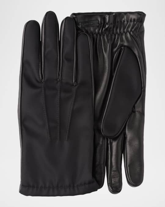 小物 PRADA / Leather Nylon Gloves Prada Men's Re-Nylon and Napa Leather Gloves | Neiman Marcus
