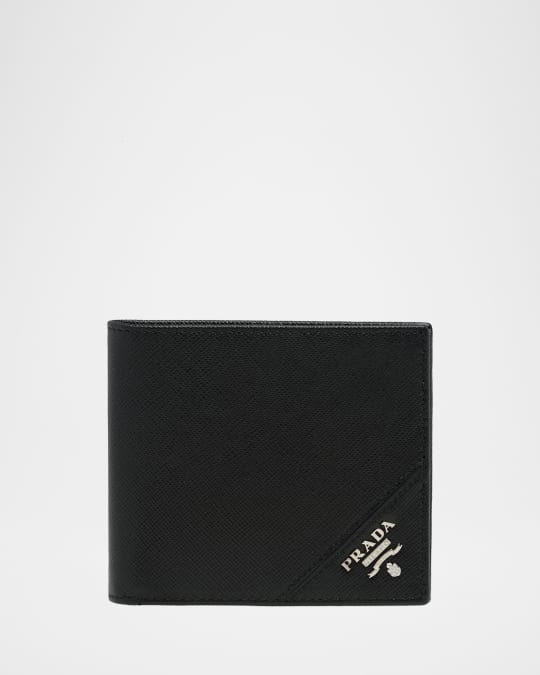 Prada Men's Saffiano Metal Billfold Wallet with ID Window | Neiman