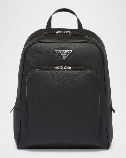 Men's Saffiano Leather Backpack