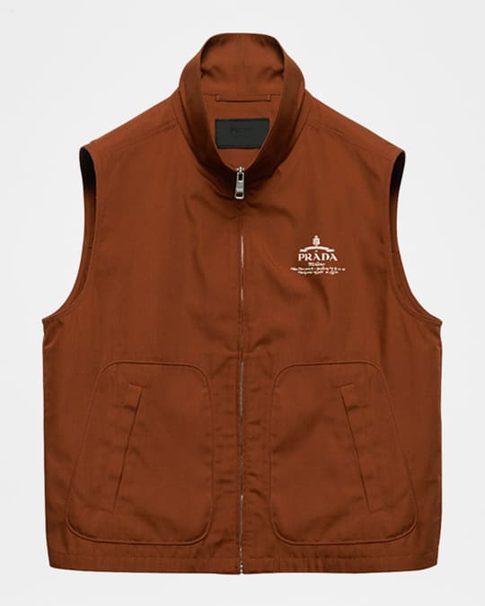 Prada Men's Archive Cotton-Blend Vest | Neiman Marcus