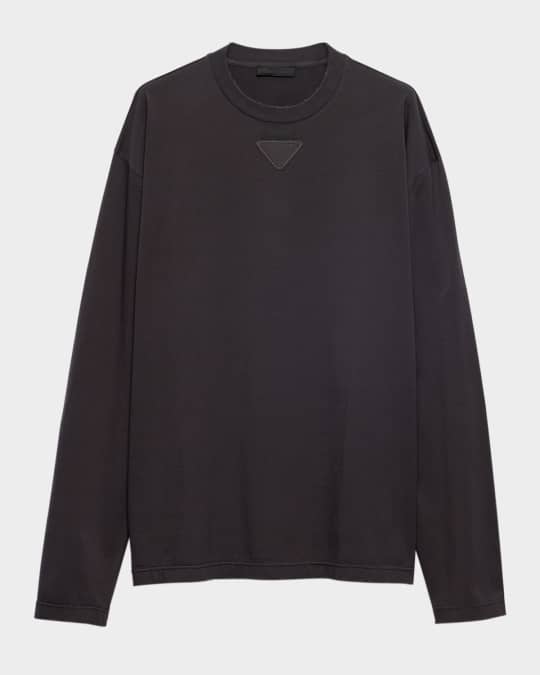 Prada Men's Cotton Long-Sleeve T-Shirt | Neiman Marcus
