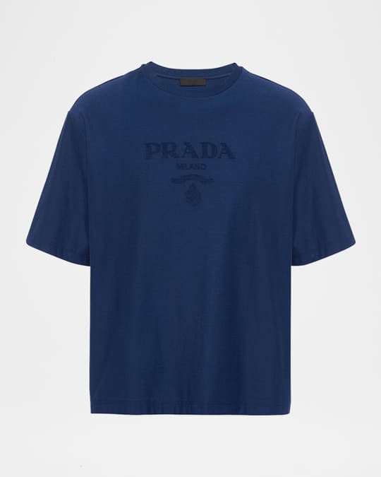 Prada Men's Jersey Logo T-Shirt | Neiman Marcus