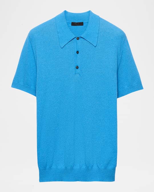 Prada Men's Knit Polo Shirt | Neiman Marcus