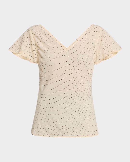Rag & Bone Yvonne V-Neck Blouse | Neiman Marcus