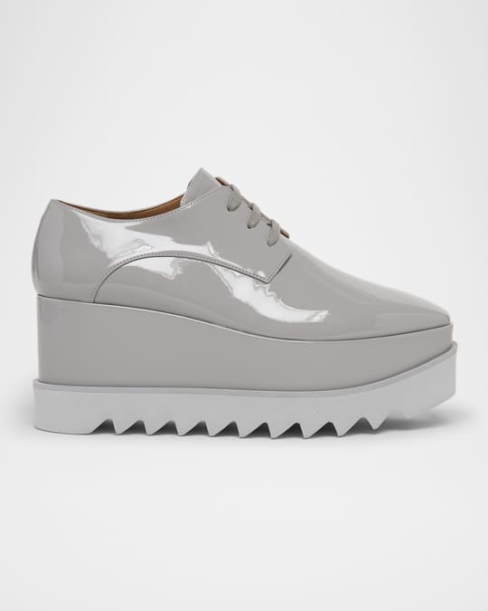 【STELLA MCCARTNEY】 ELYSE プラットフォーム STELLA MCCARTNEY Elyse vegetarian patent-leather platform brogues