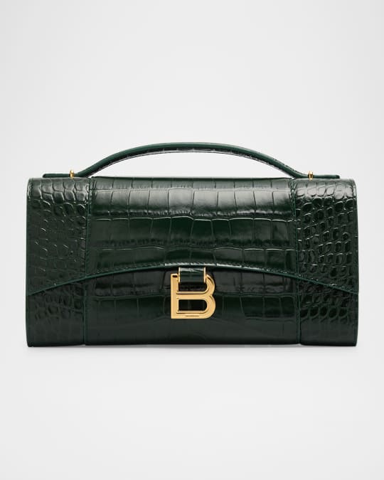 Balenciaga Hourglass Pochette with Chain | Neiman Marcus