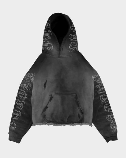 Men's Heavyweight Cotton Sleeve-Logo Hoodie