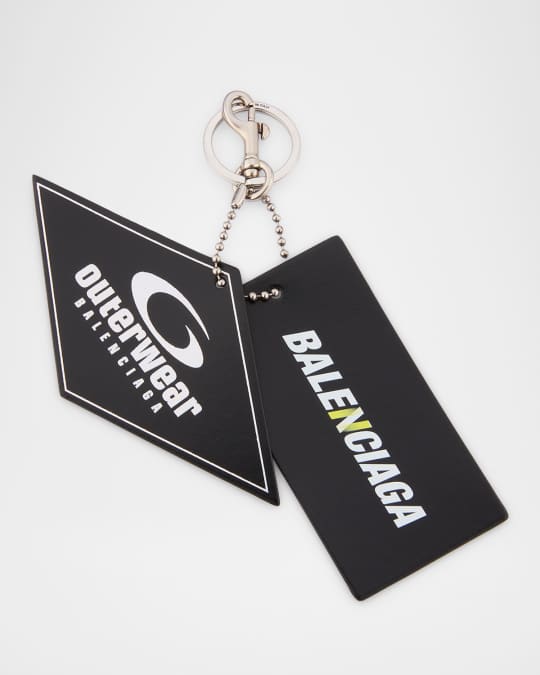 Balenciaga Men's Tag Charm Keychain | Neiman Marcus