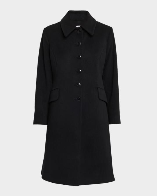 Fleurette Sofia Wool Fit-and-Flare Coat | Neiman Marcus