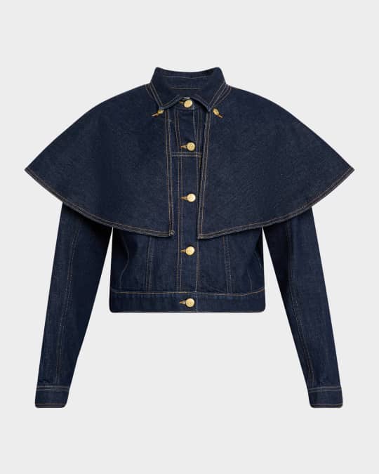The Agata Denim Cape Jacket main image 1