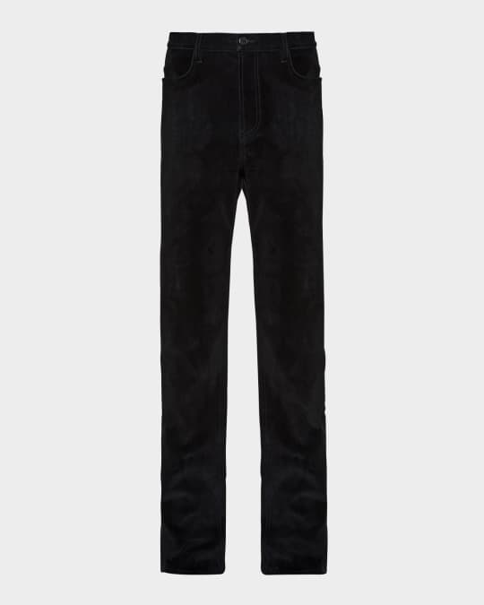 Prada Men's Five-Pocket Velvet Denim Jeans | Neiman Marcus