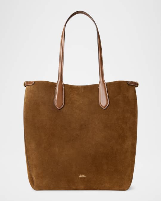 Polo Ralph Lauren Bellport Suede North-South Tote Bag | Neiman Marcus