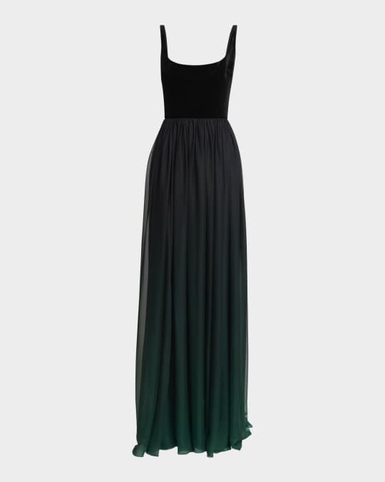 sachin and babi light blue dress Yves Saint Laurent Black Velvet Dress with a Silk Chiffon Sash & Keyho   Style & Salvage