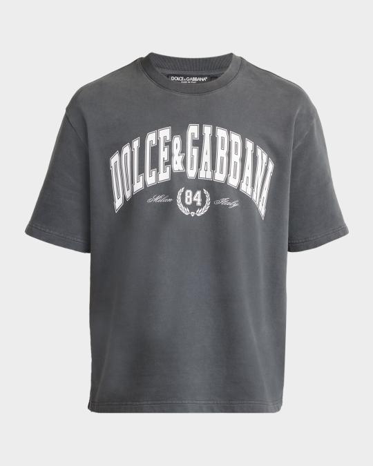 トップス dolce&gabbana T-shirt Dolce&Gabbana Men's Collegiate Logo Graphic T-Shirt | Neiman Marcus
