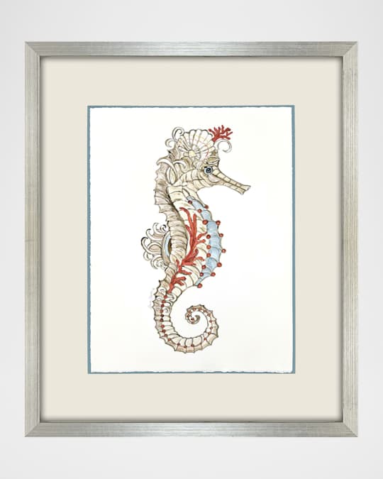 "Seahorse Celebration I" Framed Giclee