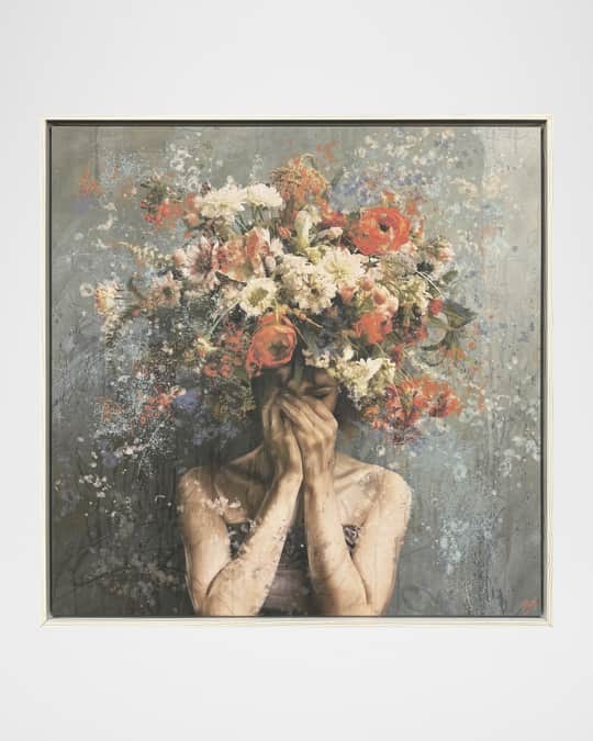 "Flower Face" Framed Giclee by Marta Wiley