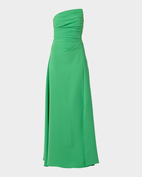 Shoshanna Vicki Strapless Pleated A-Line Gown | Neiman Marcus
