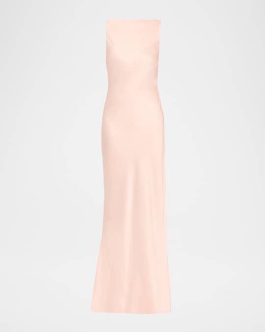 princess polly baby blue dress Jason Wu Collection Boat-Neck Cowl Backless Crepe Back Satin Gown