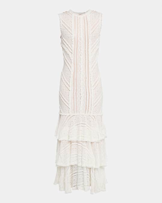 knee length dresses for ladies La Femme 29650 - Long Lace Sheath Dress main image 0