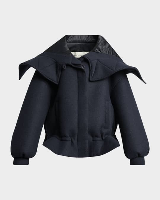 Dries Van Noten Villa Oversized Wool-Blend Parka Jacket | Neiman
