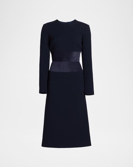 sergio hudson black dress Long-Sleeve A-Line Midi Size:US16 510 tall GOLD-DRESS V-Neck A-Line Gown With