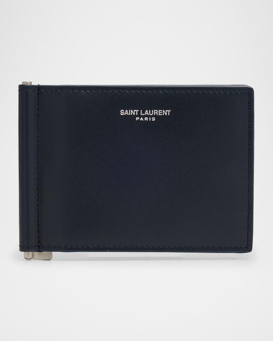 Saint Laurent Men's Saint Laurent Paris Bill Clip Wallet in Grain