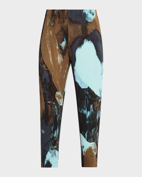 Homme Plissé Issey Miyake Men's Multi-Agate Pleated Pull-On Pants
