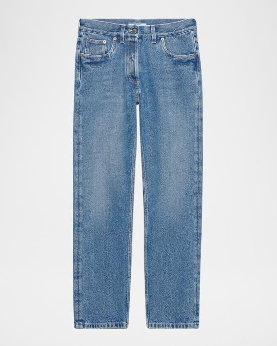 Prada Low-Rise Straight-Leg Denim Jeans | Neiman Marcus
