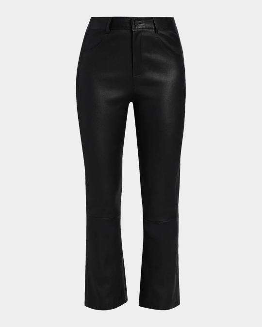LaMarque Faris Leather Flare Pants | Neiman Marcus