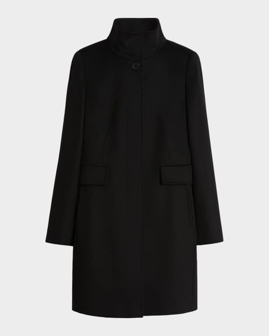 Max Mara Agnese Single-Breasted Wool-Blend Coat | Neiman Marcus