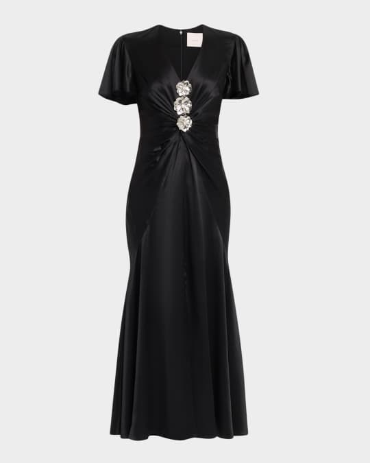 Cinq a Sept Kordyn Silk V-Neck Dress | Neiman Marcus