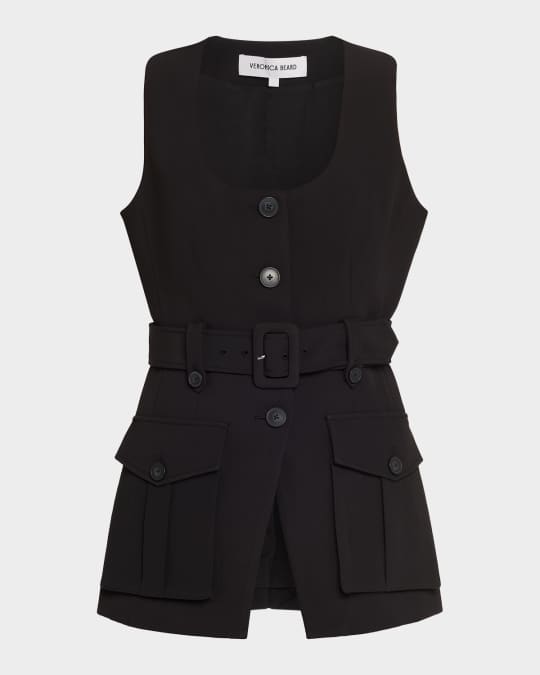 Veronica Beard Becker Tailored Utility Vest | Neiman Marcus