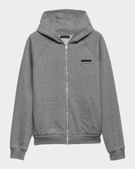 Prada Men's Cashmere Zip Hoodie | Neiman Marcus