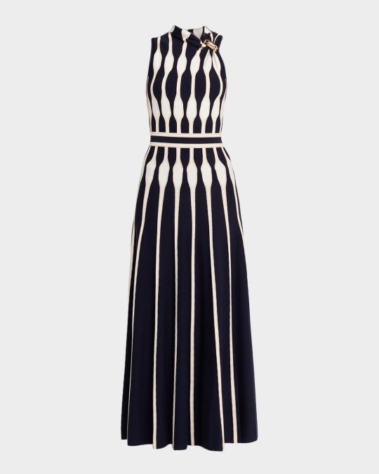 acler black and white dress Beaford Contrast Maxi Color:Navy Blue sleeve design features oversized Short Party Dresses Halloween Witch Costume Dress