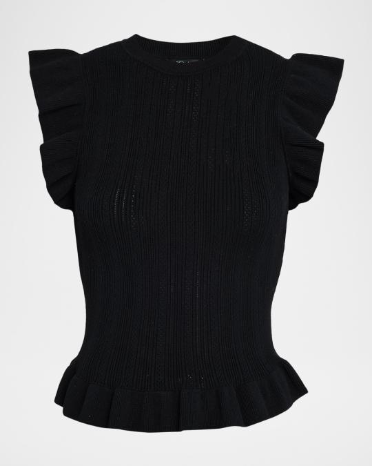 Rails Marci Flutter-Sleeve Sweater | Neiman Marcus
