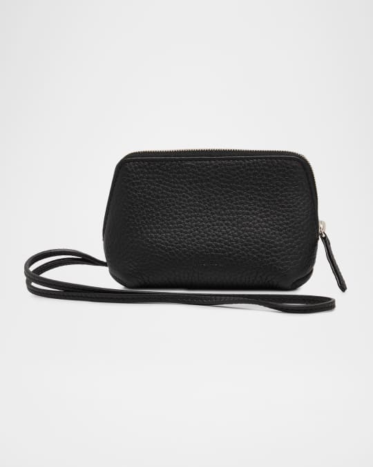 THE ROW Owen Leather Wristlet Pouch | Neiman Marcus