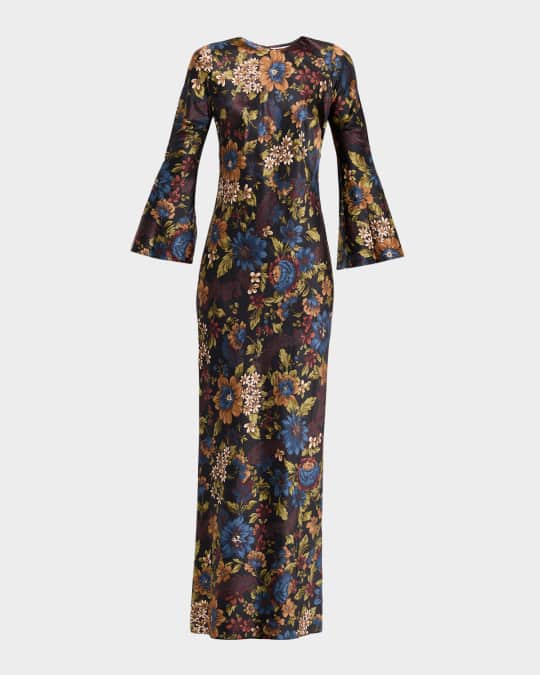 chinese dress ladies West K Gemma Shimmer Maxi Dress - Black