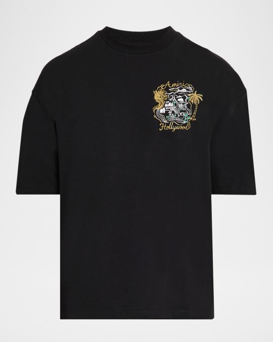 Amiri Men's Amiri Hollywood Oversized Logo T-Shirt | Neiman Marcus