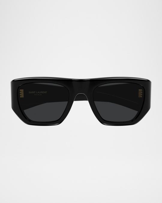 Saint Laurent Vintage Logo 61mm Acetate Square Sunglasses | Neiman