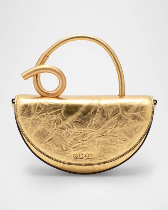 Cult Gaia Azariah Nano Sculptural Metallic Leather Crossbody Bag