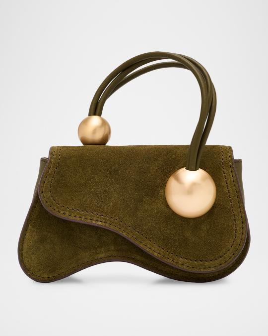 Cult Gaia Kazia Sculptural Suede Crossbody Bag | Neiman Marcus