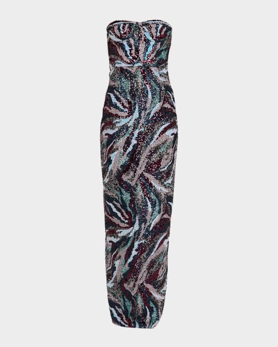 Bronx and Banco Dahlia Sequined Maxi Dress
