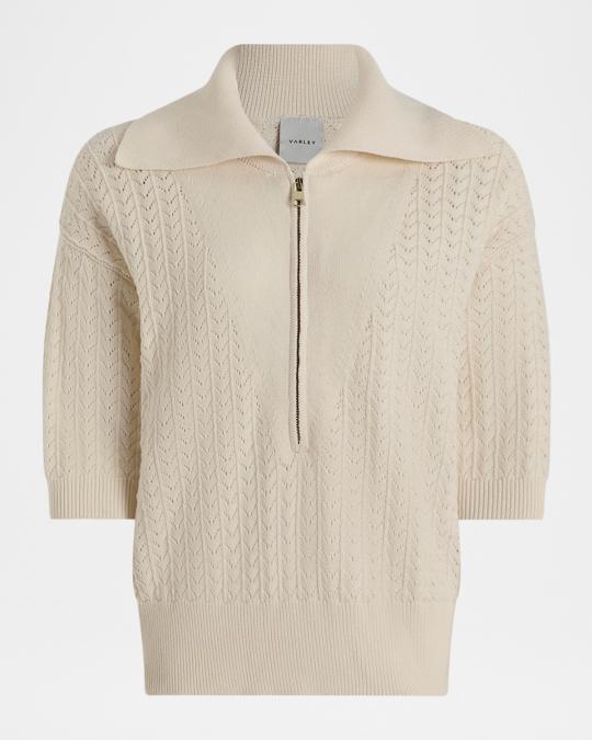 Varley Arney Half-Zip Knit Pullover | Neiman Marcus