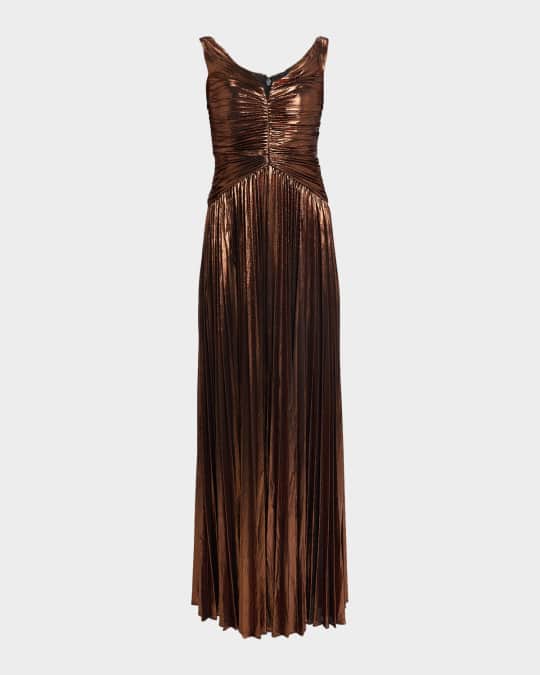 strapless open back dress ZINNIA pleated dress – MILAURA main image 1