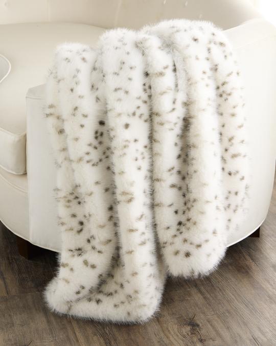 Lyla Grant Faux Fox Throw, 60